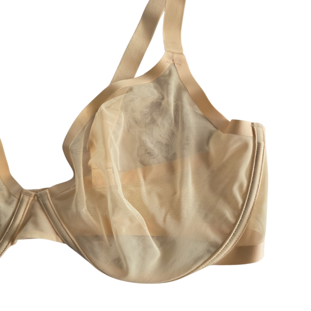 CUUP Sheer Mesh The Plunge Underwire Bra in Nude 42F Like New! - Picture 5 of 5